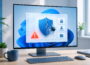 Exploit auf Windows-PC mit Sicherheitswarnung und beschädigtem Schutzschild