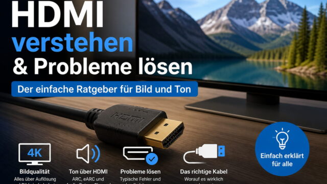 HDMI einfach erklärt mit HDMI-Kabel, Monitor und Tipps zu Bild, Ton und typischen HDMI-Problemen