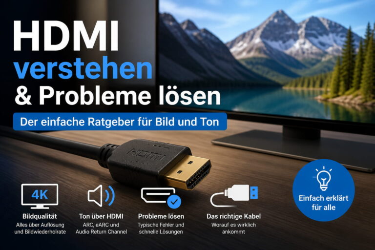 HDMI einfach erklärt mit HDMI-Kabel, Monitor und Tipps zu Bild, Ton und typischen HDMI-Problemen