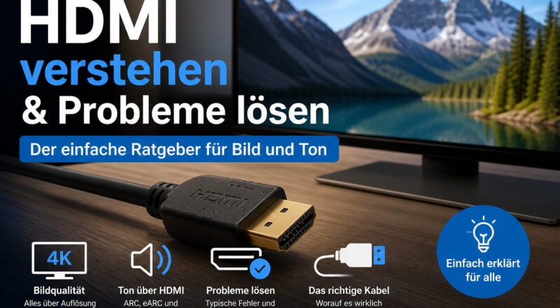 HDMI einfach erklärt mit HDMI-Kabel, Monitor und Tipps zu Bild, Ton und typischen HDMI-Problemen