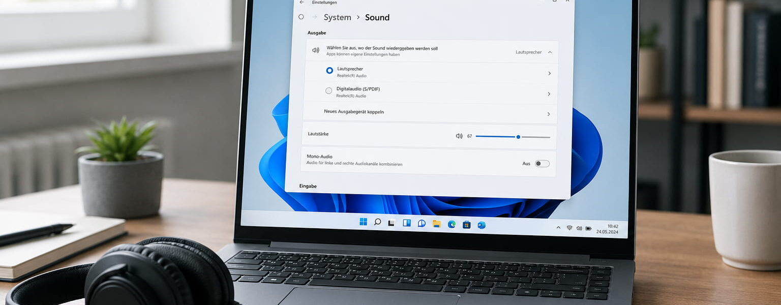 Kopfhörer wird nicht erkannt unter Windows mit geöffneten Soundeinstellungen