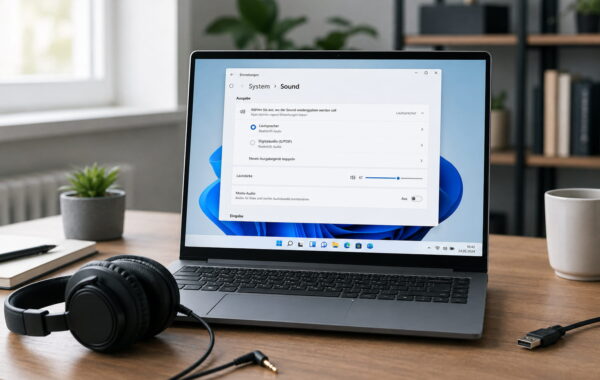 Kopfhörer wird nicht erkannt unter Windows mit geöffneten Soundeinstellungen