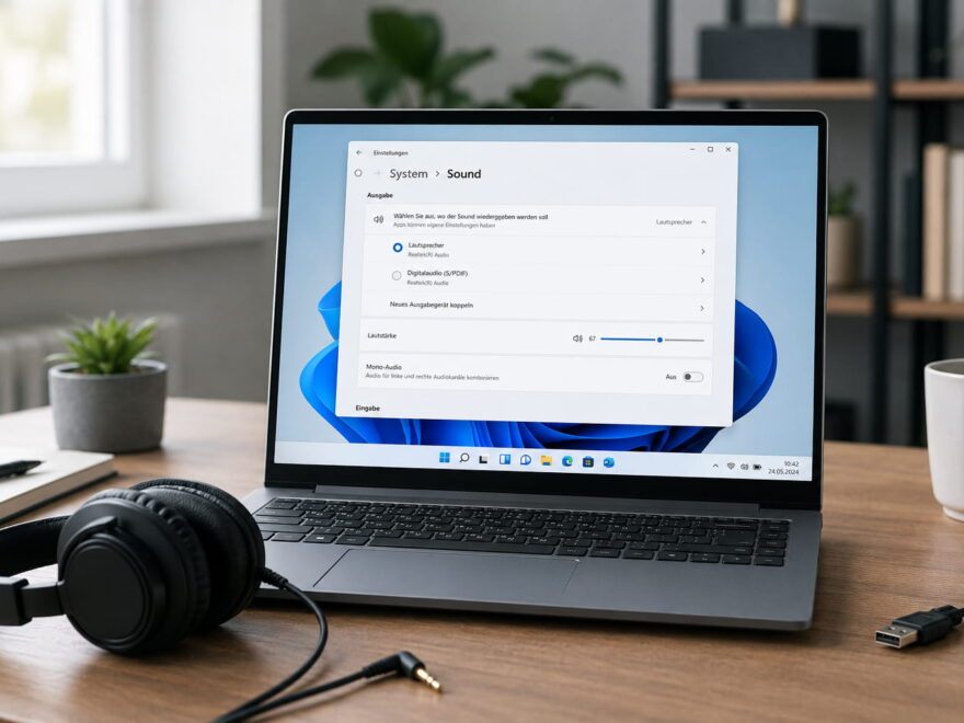 Kopfhörer wird nicht erkannt unter Windows mit geöffneten Soundeinstellungen