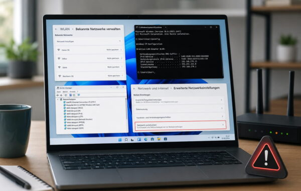 Netzwerkprobleme unter Windows beheben mit WLAN-Einstellungen, ipconfig und Netzwerkreset