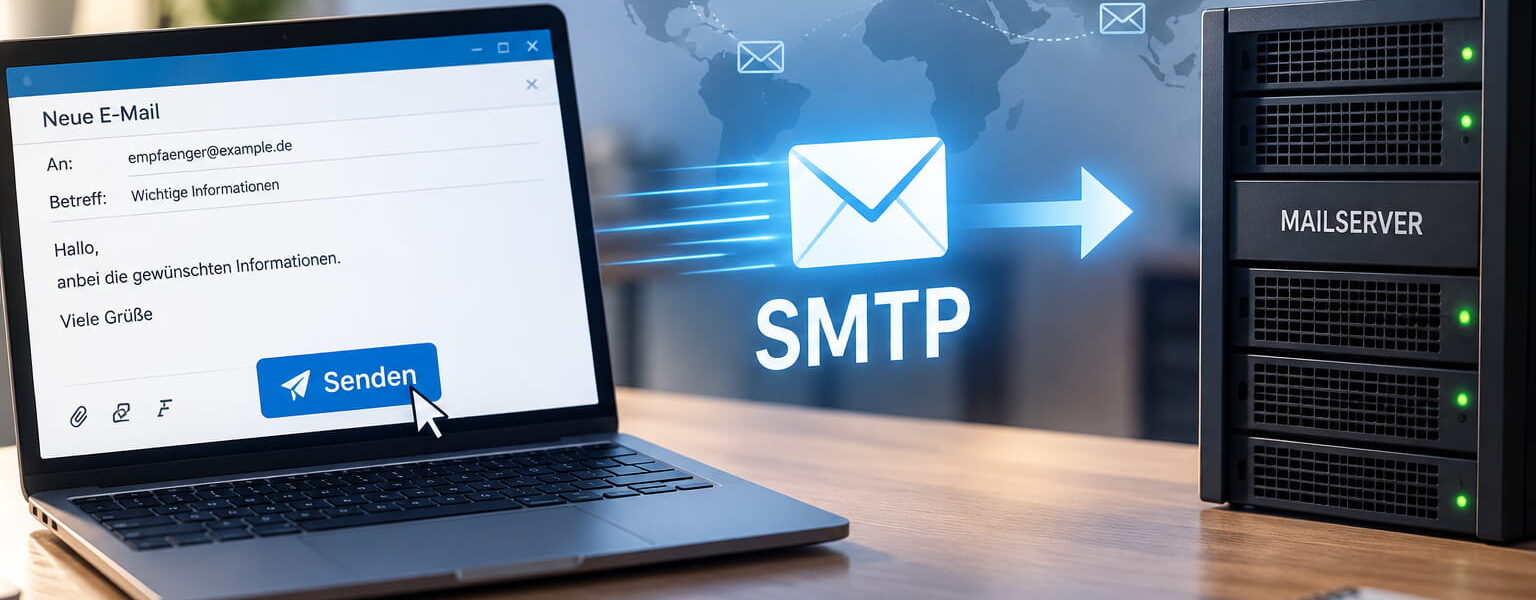 SMTP beim Versand einer E-Mail über einen Mailserver
