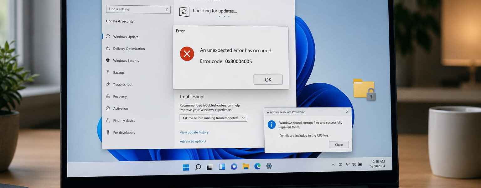 0x80004005 beheben bei Windows Update und Systemfehlern