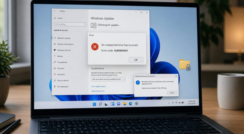 0x80004005 beheben bei Windows Update und Systemfehlern