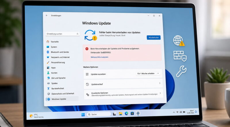 Windows 11 Update-Fehler 0x80010002 beim Herunterladen von Updates