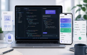 App-Entwicklung mit KI mit Code-Editor, KI-Assistent, Smartphone-App, Tests und Datenschutz