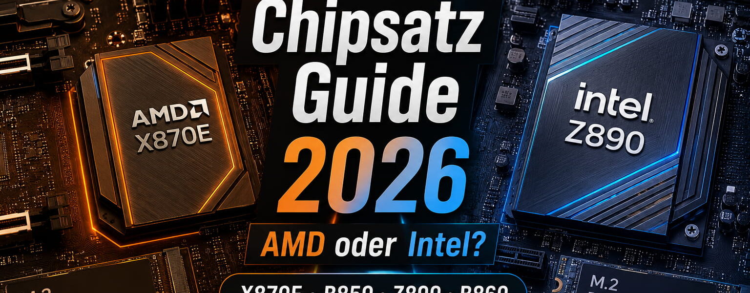 Chipsatz-Guide 2026 mit AMD X870E, B850 sowie Intel Z890 und B860 im Vergleich