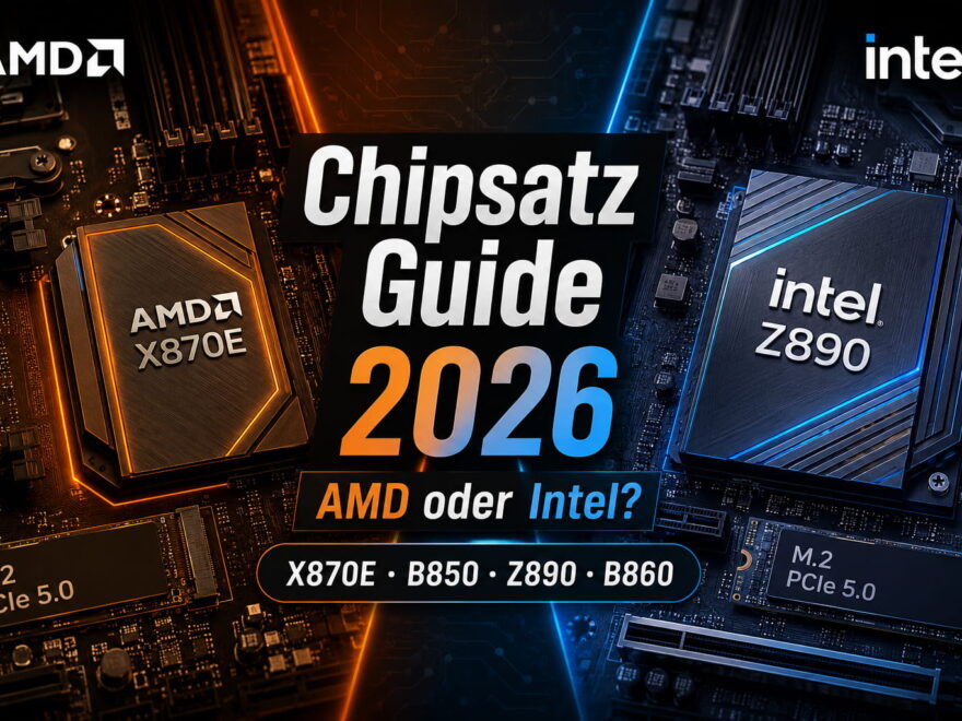 Chipsatz-Guide 2026 mit AMD X870E, B850 sowie Intel Z890 und B860 im Vergleich