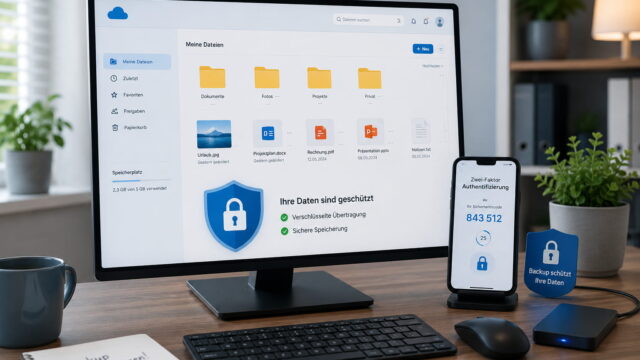 Cloud-Speicher sicher nutzen mit Passwortschutz, Zwei-Faktor-Authentifizierung und Backup