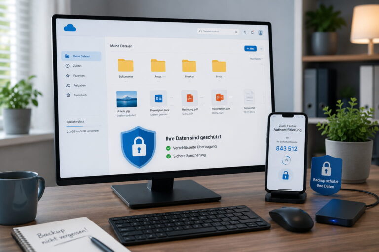 Cloud-Speicher sicher nutzen mit Passwortschutz, Zwei-Faktor-Authentifizierung und Backup