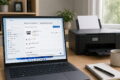 Drucker offline unter Windows 11 mit Druckereinstellungen auf dem Laptop