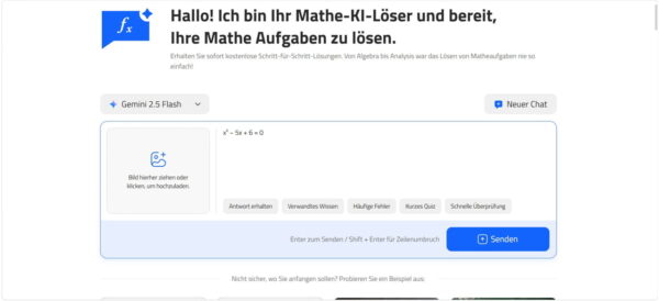 Quadratische Gleichung im IObit Mathe-Löser eingegeben