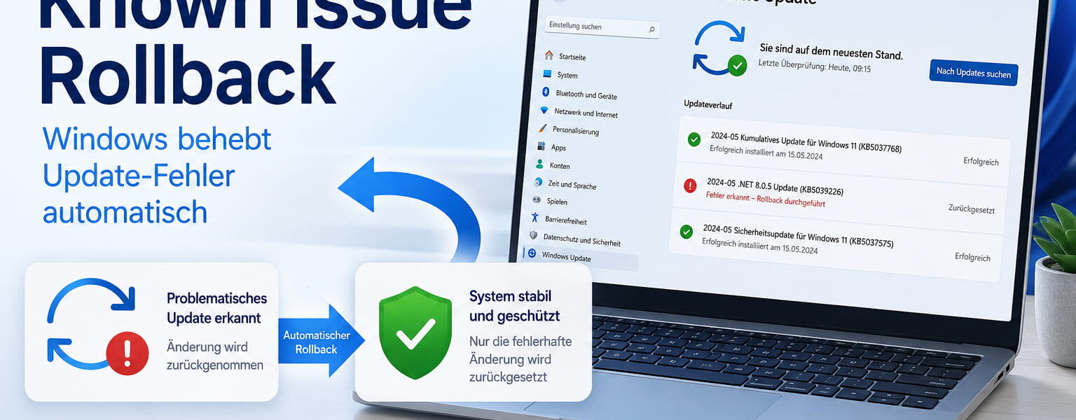 Known Issue Rollback behebt fehlerhafte Windows-Updates automatisch und setzt nur die problematische Änderung zurück