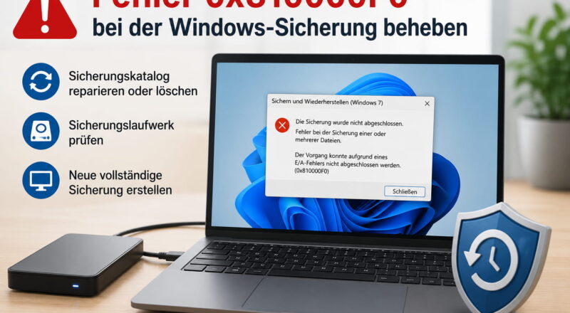Fehler 0x810000F0 beheben und Windows-Sicherung reparieren
