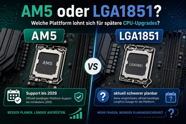 AM5 oder LGA1851 im Vergleich für spätere CPU-Upgrades