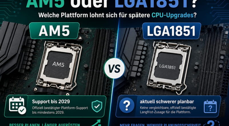 AM5 oder LGA1851 im Vergleich für spätere CPU-Upgrades