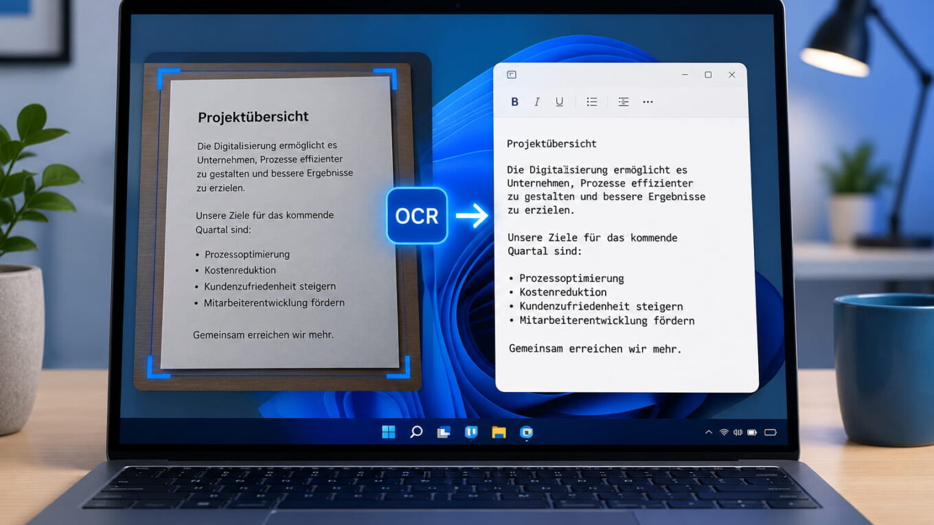 Bild in Text umwandeln mit OCR unter Windows