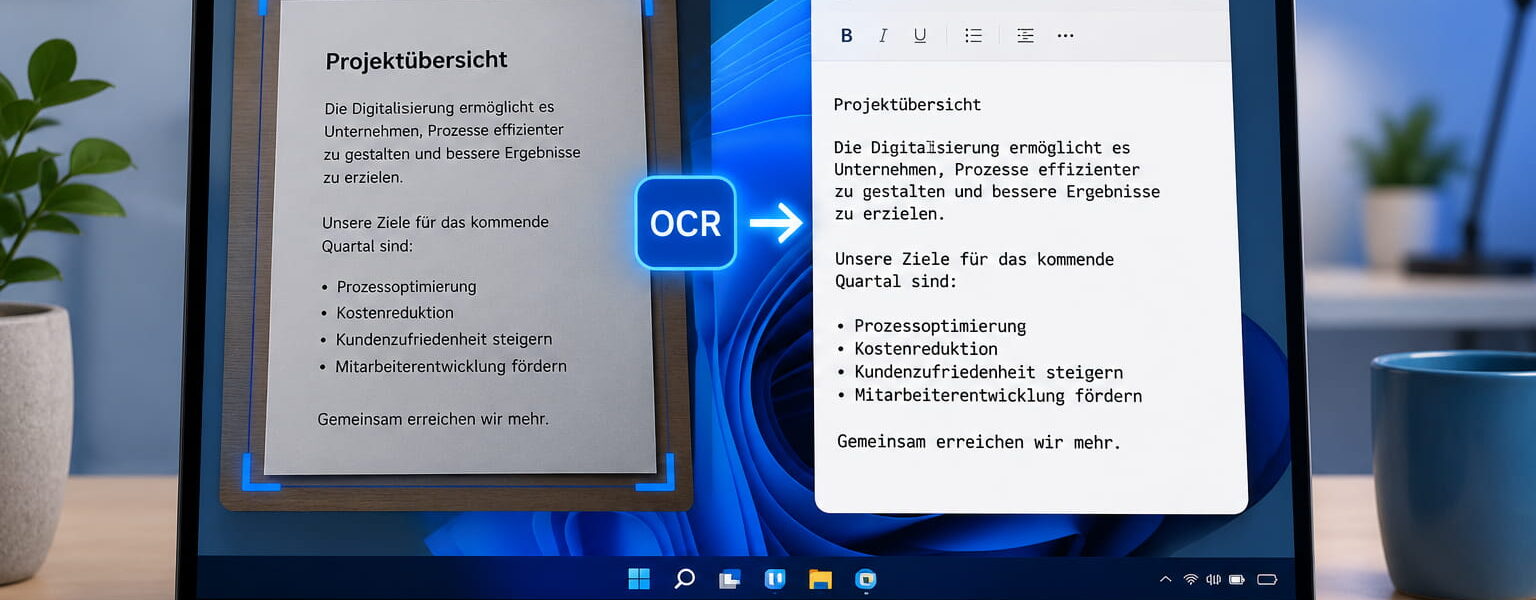 Bild in Text umwandeln mit OCR unter Windows