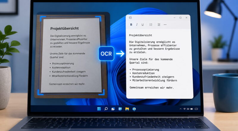 Bild in Text umwandeln mit OCR unter Windows
