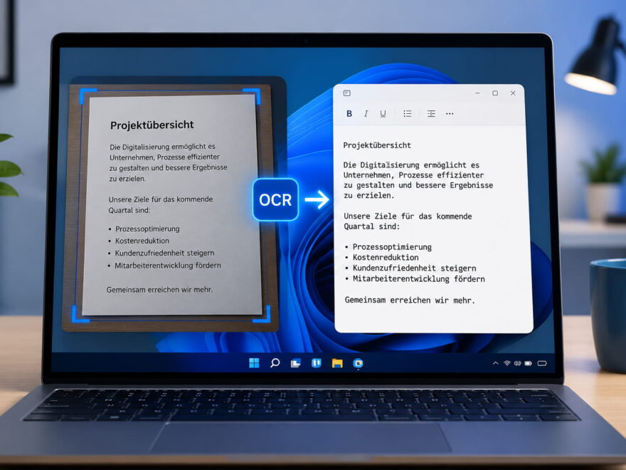 Bild in Text umwandeln mit OCR unter Windows