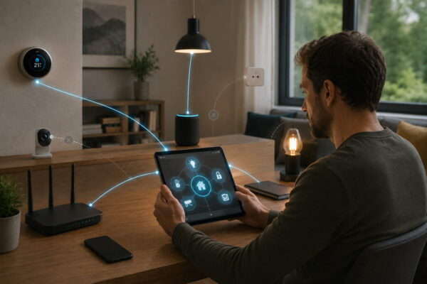 Digitale Selbstbestimmung in der vernetzten Welt mit Tablet und Smart-Home-Geräten