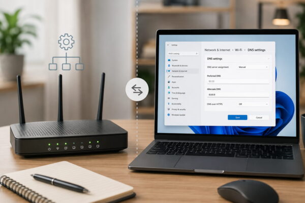 DNS im Router oder PC einstellen im direkten Vergleich
