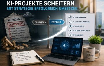 KI-Projekte scheitern ohne klare Strategie – Ursachen und strukturierter KI-Fahrplan im Überblick