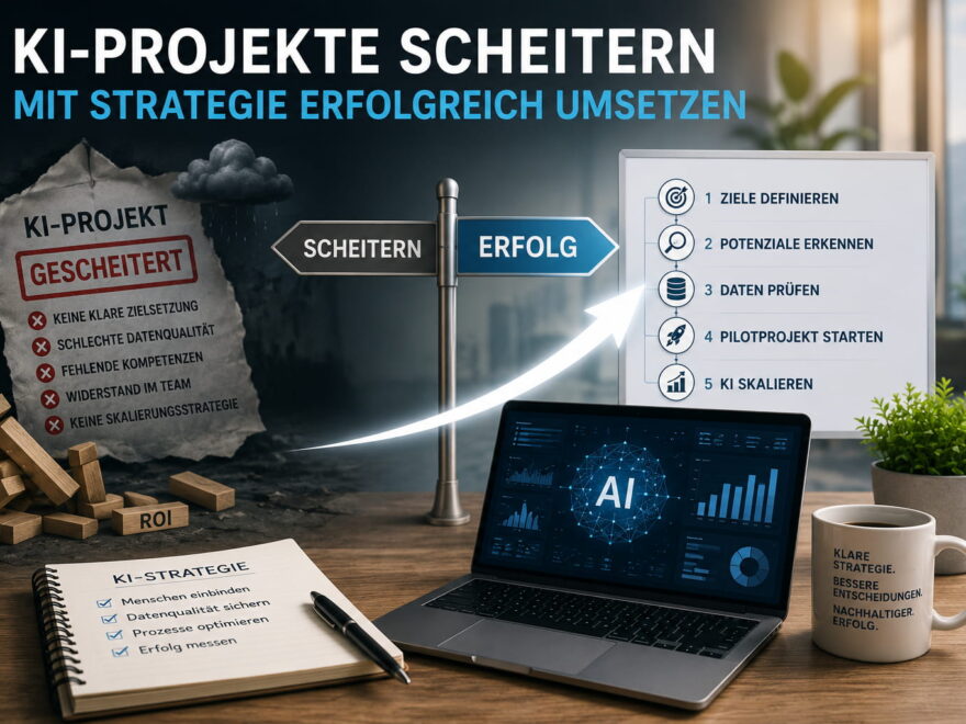KI-Projekte scheitern ohne klare Strategie – Ursachen und strukturierter KI-Fahrplan im Überblick