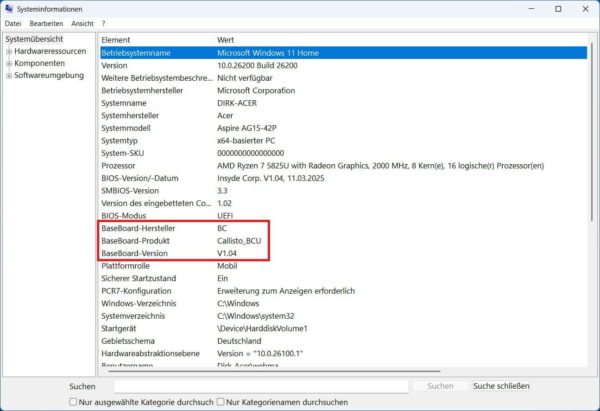 RAM-Kompatibilität prüfen mit den Windows-Systeminformationen