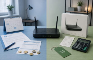 Router mieten oder kaufen im Vergleich mit Vertrag, Kosten und Kaufoption