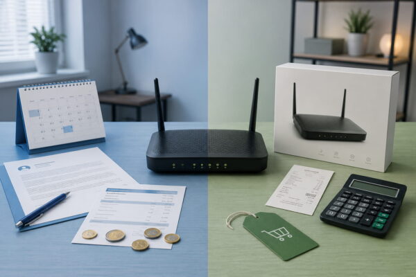 Router mieten oder kaufen im Vergleich mit Vertrag, Kosten und Kaufoption