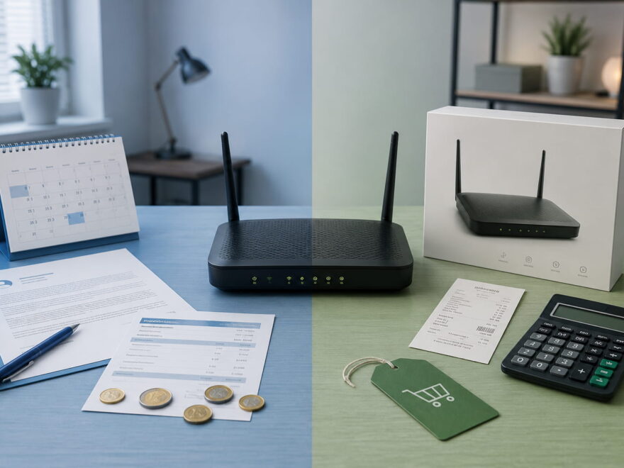 Router mieten oder kaufen im Vergleich mit Vertrag, Kosten und Kaufoption