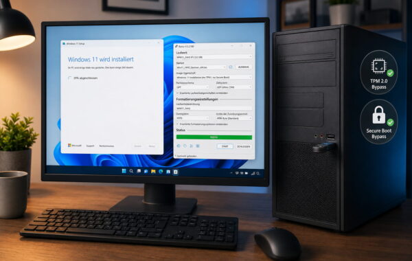 Windows 11 mit Rufus auf inkompatibler Hardware installieren
