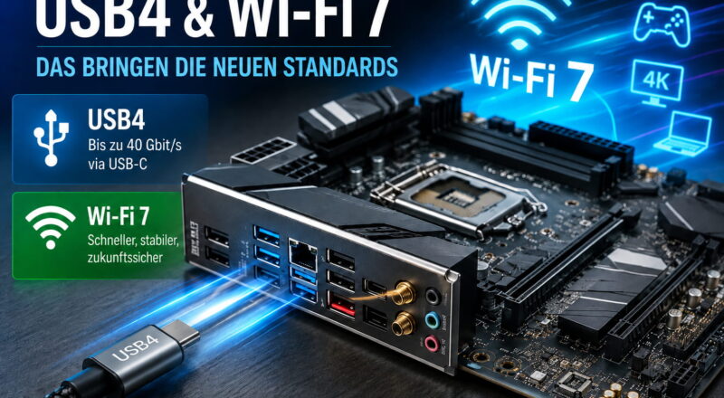 usb4 wifi7 mainboard beitragsbild USB4 und Wi-Fi 7 auf einem modernen Mainboard