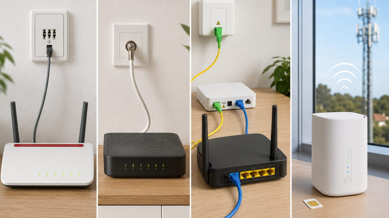 Welcher Router passt zu DSL, Kabel, Glasfaser oder 5G?