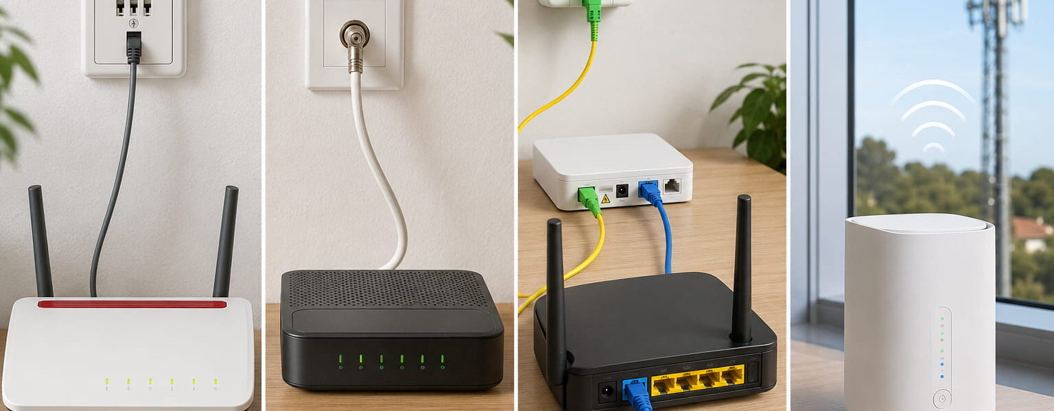 Welcher Router passt zu DSL, Kabel, Glasfaser oder 5G?