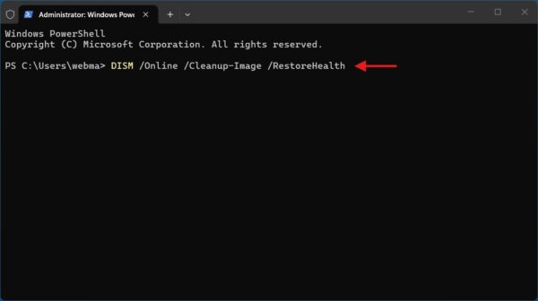Windows mit DISM RestoreHealth reparieren