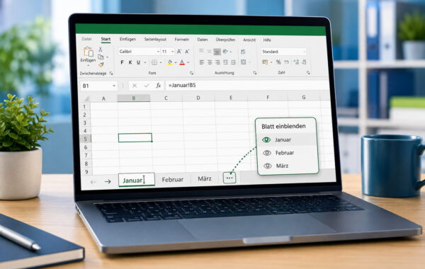 Excel-Blattname ändern und in einer Formel verwenden