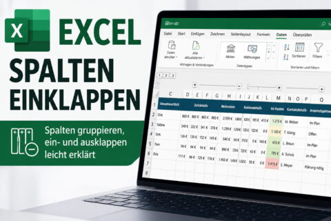 Excel-Spalten gruppieren und über Plus- und Minuszeichen einklappen