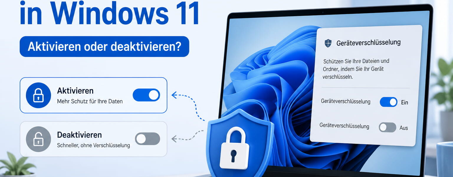 Geräteverschlüsselung in Windows 11 aktivieren oder deaktivieren