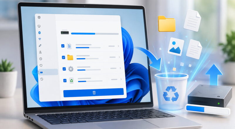 temporaere dateien loeschen beitragsbild Temporäre Dateien löschen und Speicherplatz unter Windows 11 freigeben