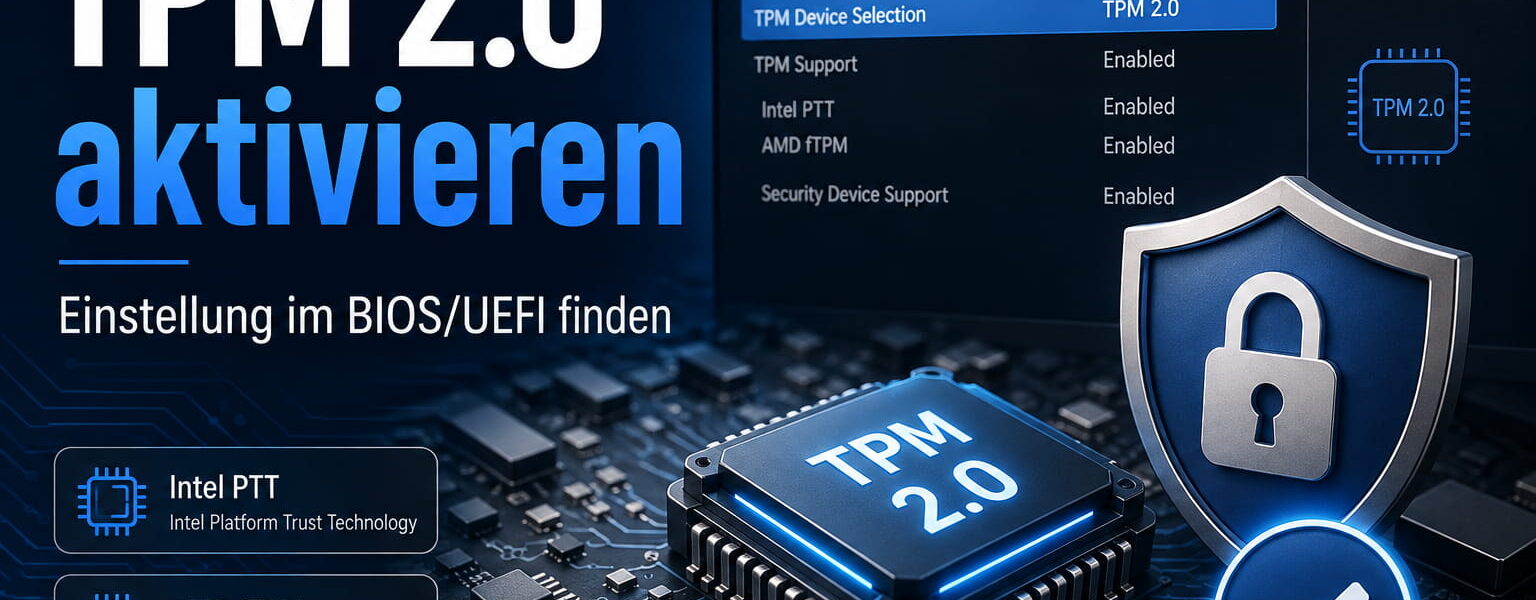 TPM 2.0 im BIOS oder UEFI aktivieren mit Intel PTT und AMD fTPM