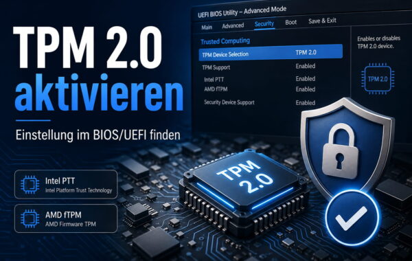 TPM 2.0 im BIOS oder UEFI aktivieren mit Intel PTT und AMD fTPM