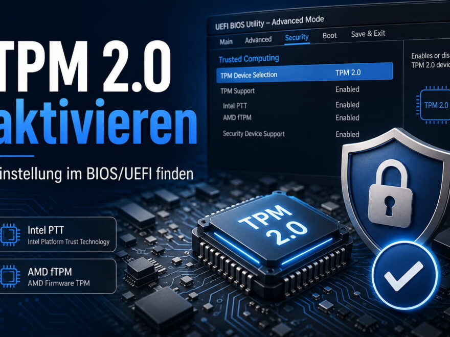 TPM 2.0 im BIOS oder UEFI aktivieren mit Intel PTT und AMD fTPM