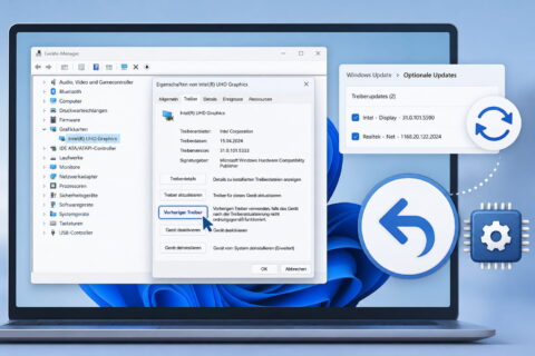 Treiber unter Windows 11 im Geräte-Manager auf die vorherige Version zurücksetzen