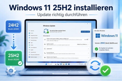 Beitragsbild zu Windows 11 25H2 installieren und Update richtig durchführen
