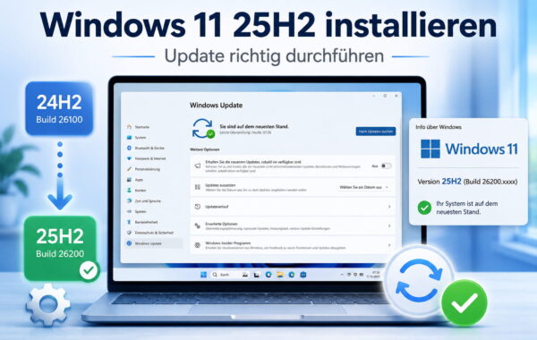 Beitragsbild zu Windows 11 25H2 installieren und Update richtig durchführen